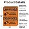 Signmission Rotating Equipment With Symbol Bilingual OSHA Warning Sign, Aluminum, 12in W x 18in L, 2PK OS-2PACK-WS-A-1218-L-12829 - alternate 2